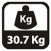 Hmotnosť 30,7 kg