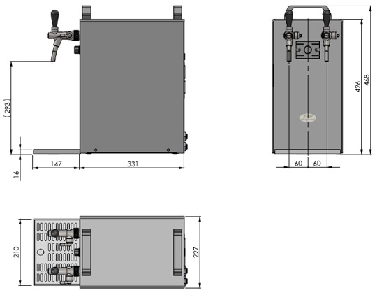 Lindr KONTAKT 40/K - rozmery