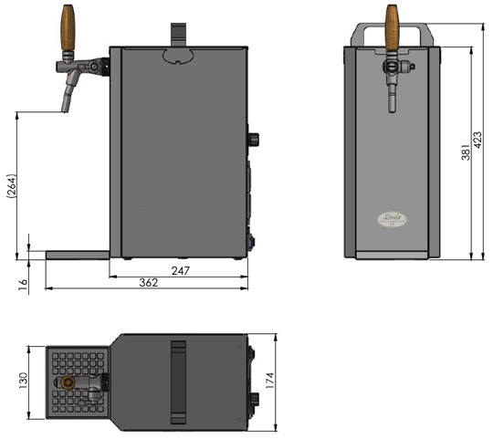 Lindr PYGMY TOWER 18 - rozmery